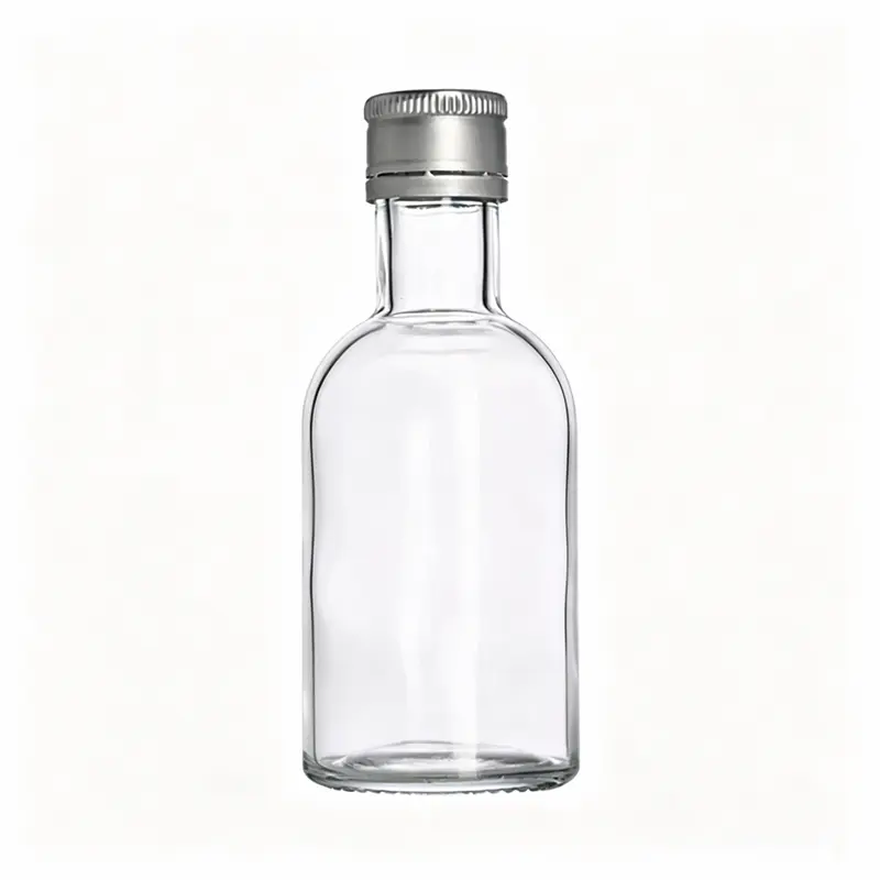 အလူမီနီယမ်အဖုံးပါသော 100ml ဗလာဖန် Tequila ပုလင်းများ